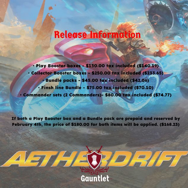 Aetherdrift Prerelease info