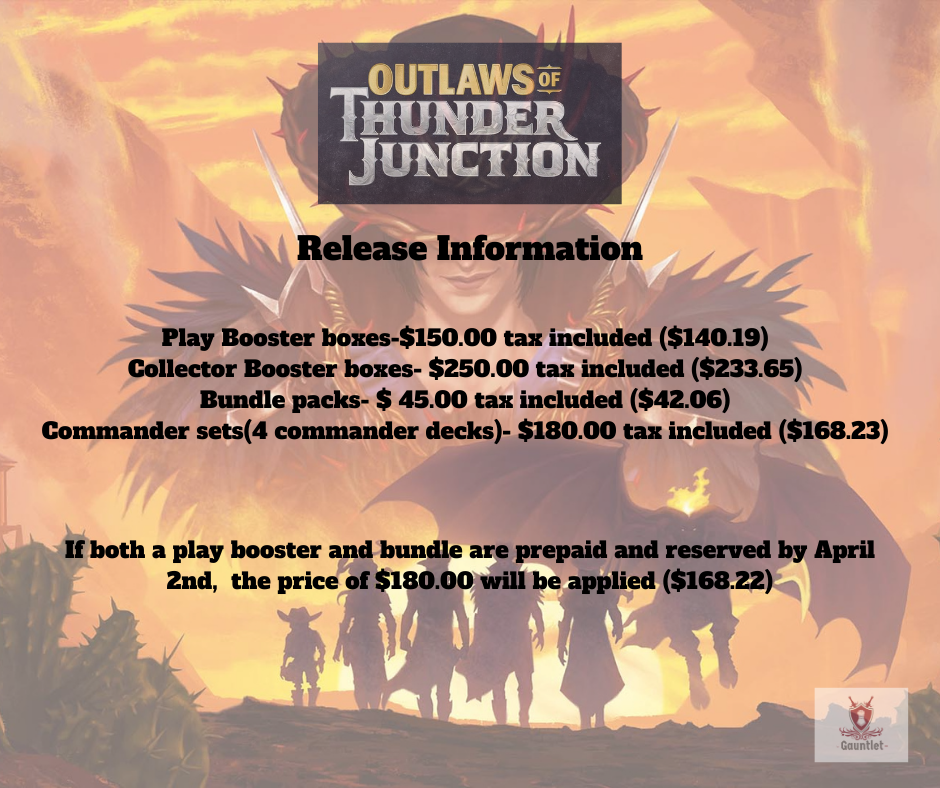 Pre-release for Outlaws of Thunder Junction