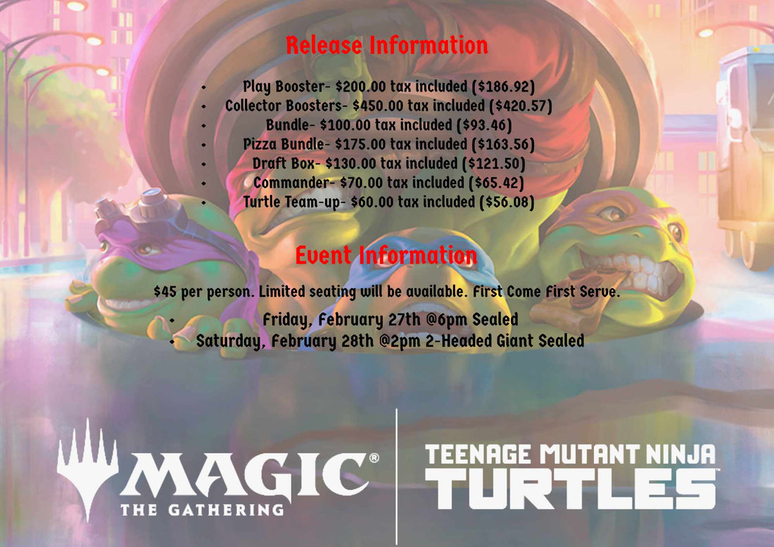 Teenage Mutant Ninja Turtles! Prerelease and Release Information.