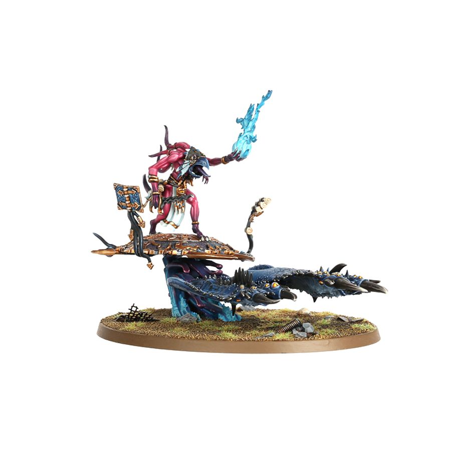 Warhammer AOS/40k: Herald of Tzeentch on Burning Chariot