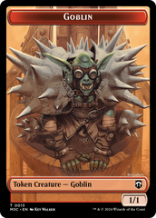 Tarmogoyf (Ripple Foil) // Goblin Double-Sided Token [Modern Horizons 3 Commander Tokens] | Gauntlet Hobbies - Angola