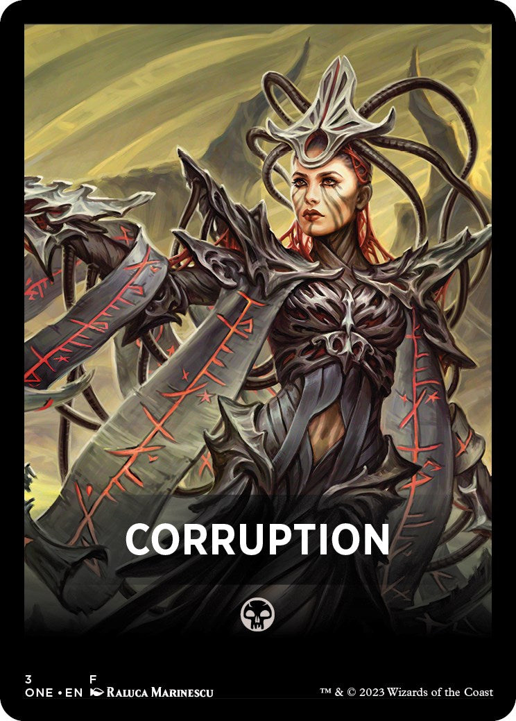 Corruption Theme Card [Phyrexia: All Will Be One Tokens] | Gauntlet Hobbies - Angola