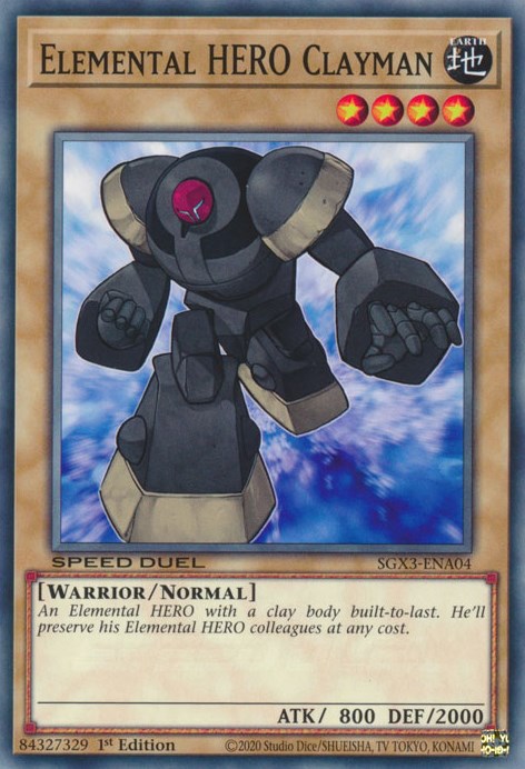 Elemental HERO Clayman [SGX3-ENA04] Common | Gauntlet Hobbies - Angola