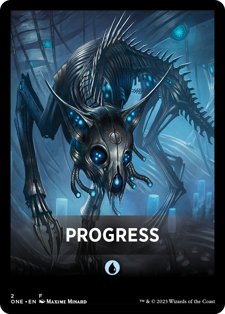 Progress Theme Card [Phyrexia: All Will Be One Tokens] | Gauntlet Hobbies - Angola