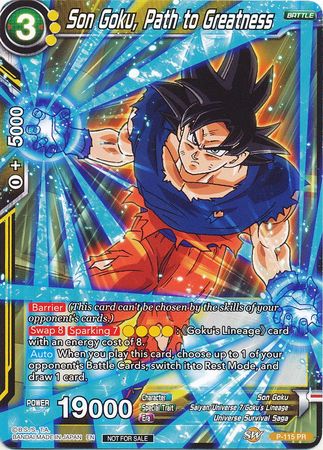 Son Goku, Path to Greatness (Power Booster) (P-115) [Promotion Cards] | Gauntlet Hobbies - Angola
