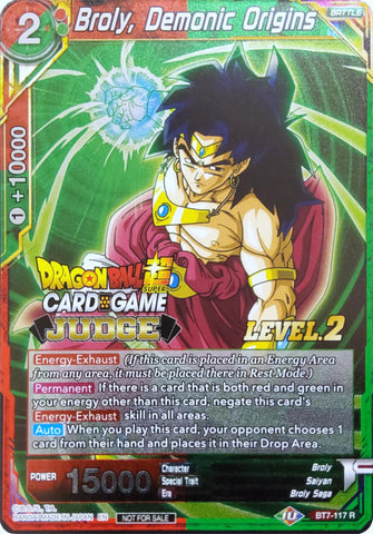 Broly, Demonic Origins (Level 2) (BT7-117) [Judge Promotion Cards]