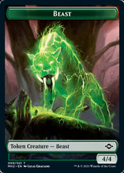 Beast // Food (18) Double-Sided Token [Modern Horizons 2 Tokens]