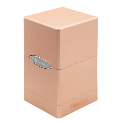 Metallic Satin Tower Deck Box - Rose Gold Pink