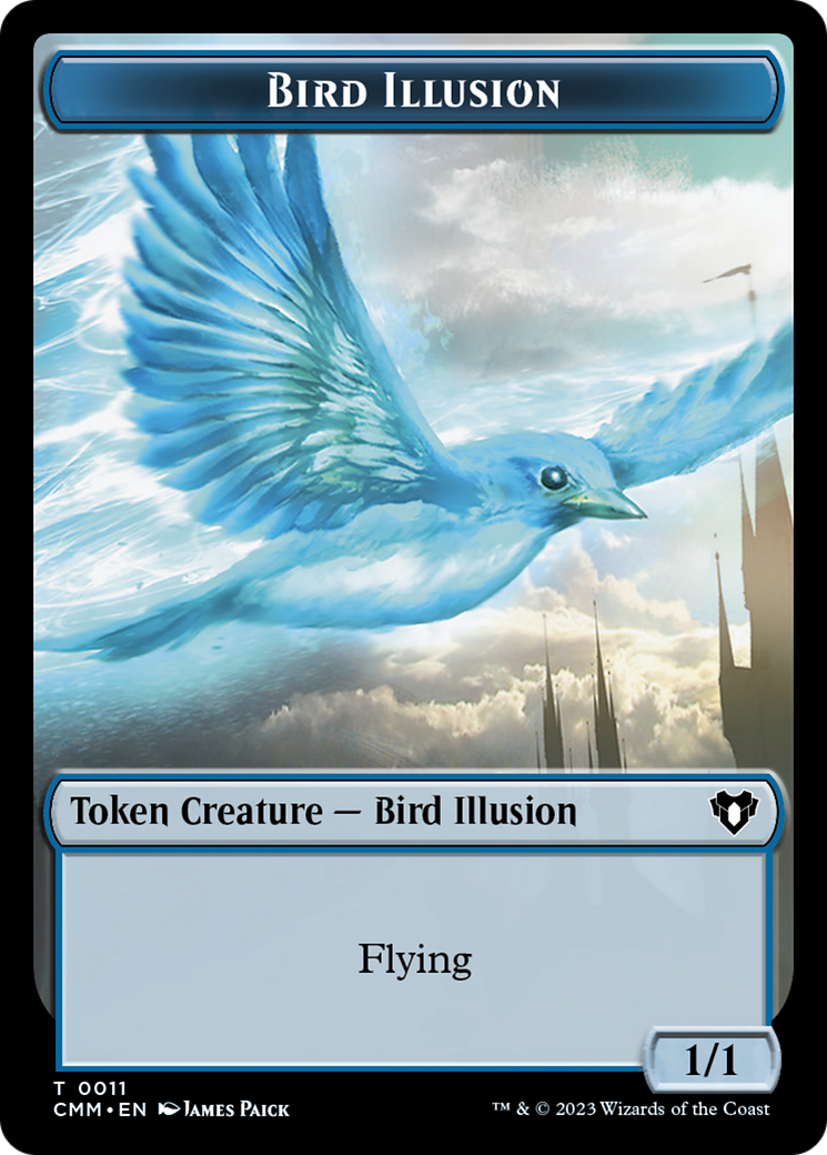 Bird // Bird Illusion Double-Sided Token [Commander Masters Tokens] | Gauntlet Hobbies - Angola