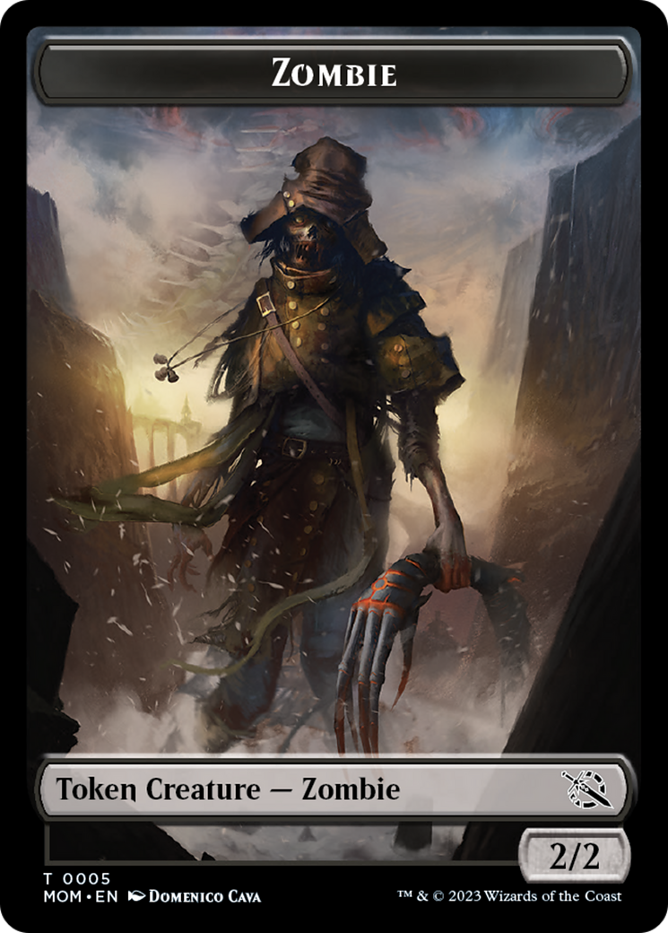 Monk // Zombie Double-Sided Token [March of the Machine Tokens] | Gauntlet Hobbies - Angola