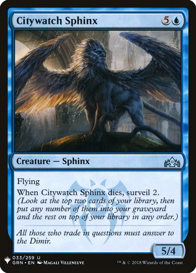 Citywatch Sphinx [Mystery Booster] | Gauntlet Hobbies - Angola
