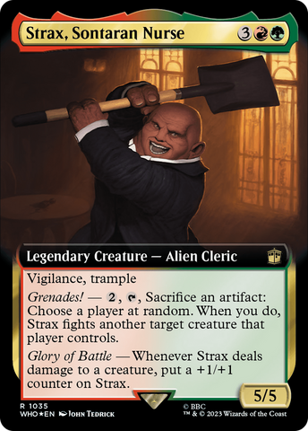 Strax, Sontaran Nurse (Extended Art) (Surge Foil) [Doctor Who]