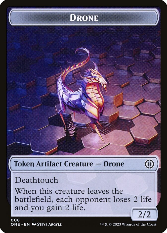 Phyrexian Mite (012) // Drone Double-Sided Token [Phyrexia: All Will Be One Tokens] | Gauntlet Hobbies - Angola