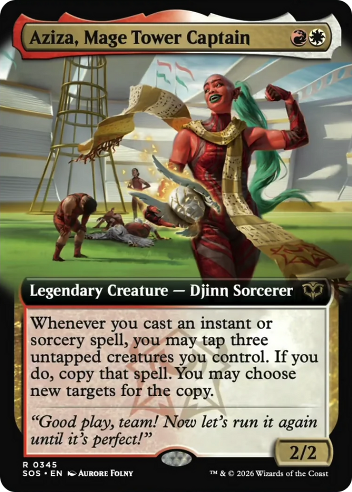 Aziza, Mage Tower Captain (Extended Art) [Secrets of Strixhaven]