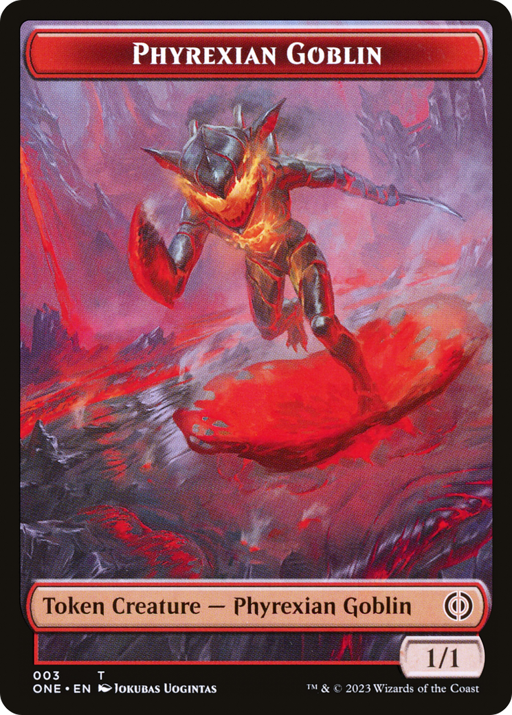 Phyrexian Goblin // Drone Double-Sided Token [Phyrexia: All Will Be One Tokens] | Gauntlet Hobbies - Angola