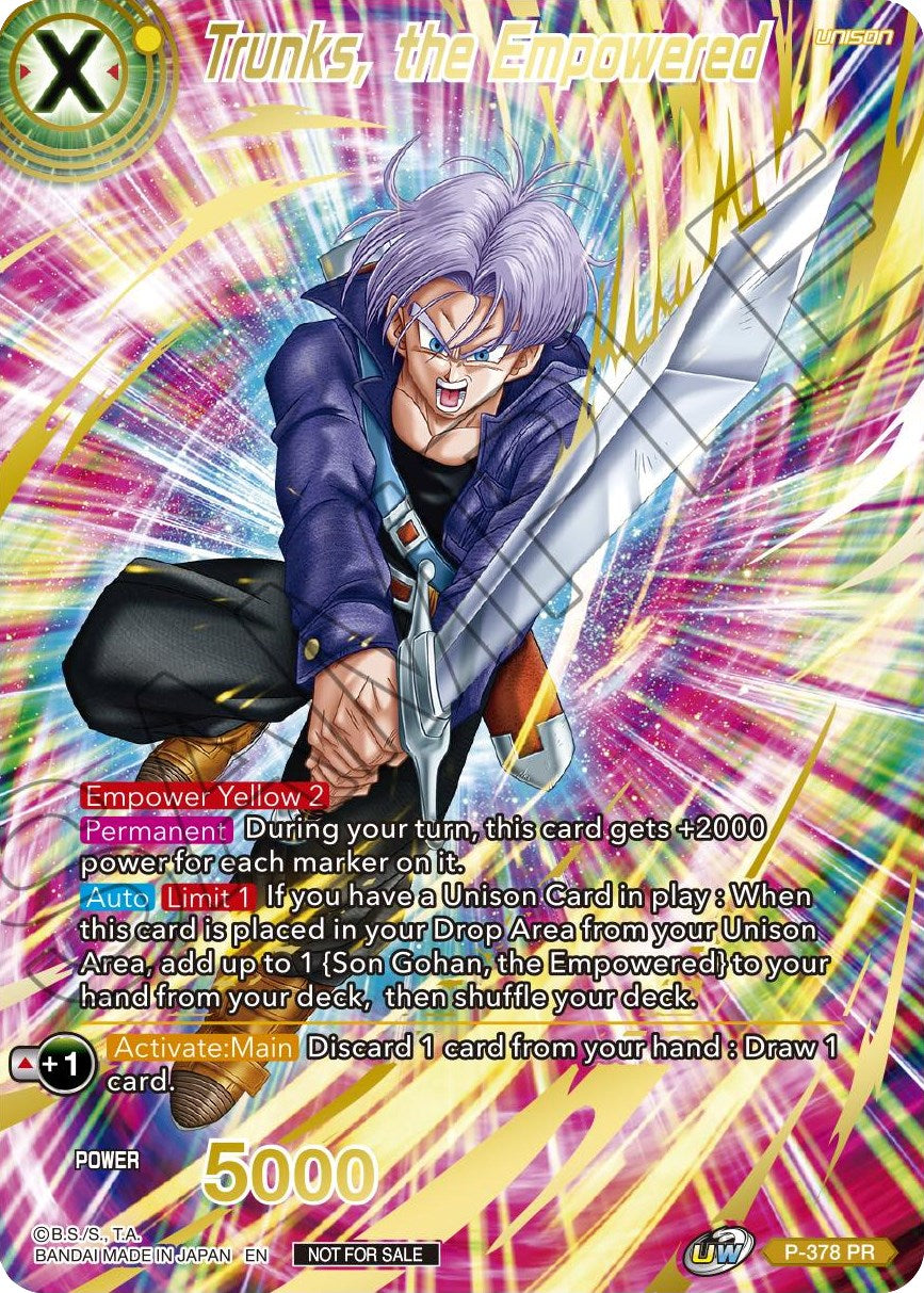 Trunks, the Empowered (Gold Stamped) (P-378) [Promotion Cards] | Gauntlet Hobbies - Angola