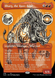 Ilharg, the Raze-Boar (Borderless Foil Etched) [Secret Lair Drop Series]