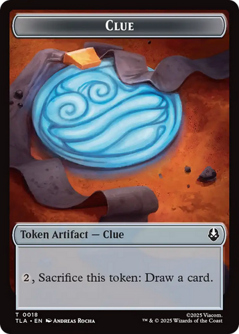 Ally (0005) // Clue (0018) Double-Sided Token [Avatar: The Last Airbender Tokens]
