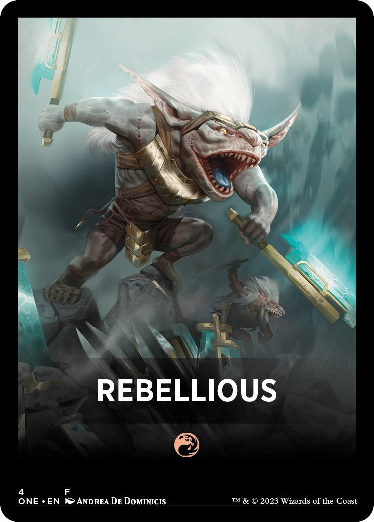 Rebellious Theme Card [Phyrexia: All Will Be One Tokens] | Gauntlet Hobbies - Angola