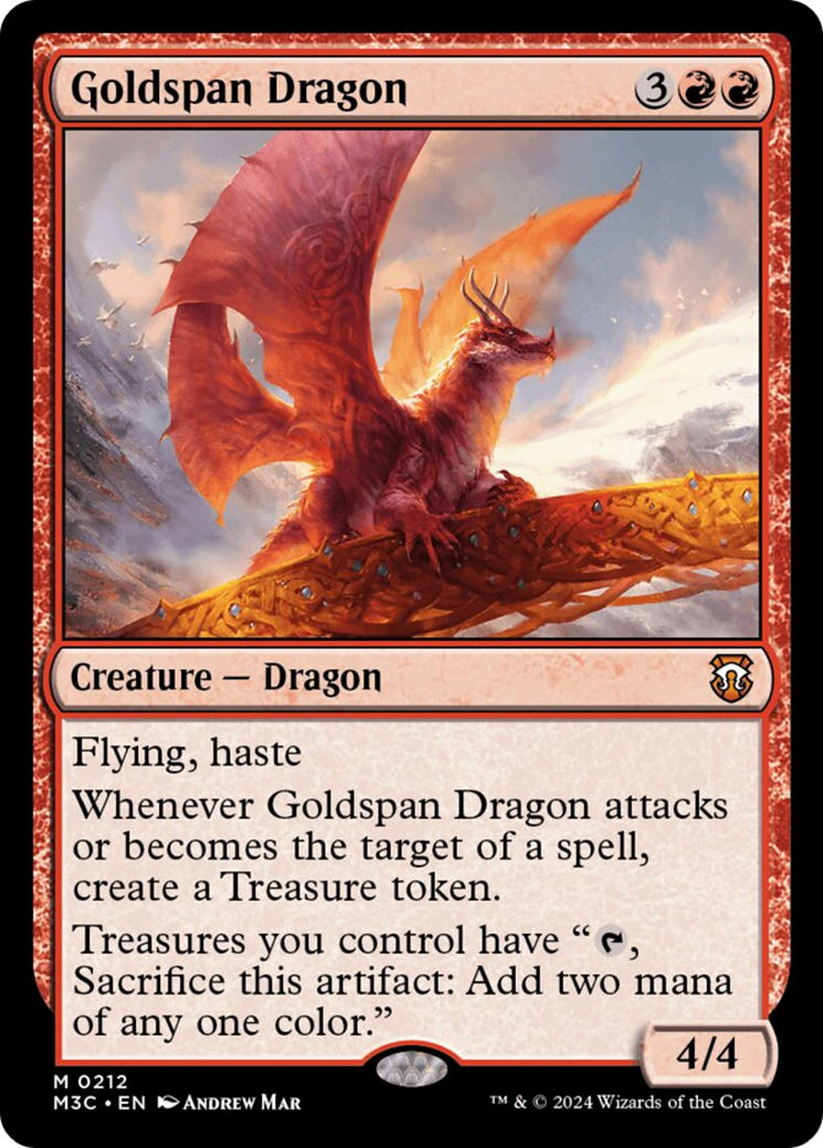 Goldspan Dragon (Ripple Foil) [Modern Horizons 3 Commander] | Gauntlet Hobbies - Angola