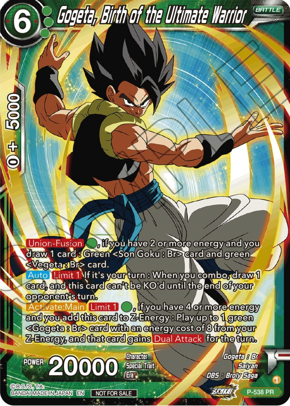 Gogeta, Birth of the Ultimate Warrior (Championship Selection Pack 2023 Vol.2) (Gold-Stamped Silver Foil) (P-538) [Tournament Promotion Cards] | Gauntlet Hobbies - Angola