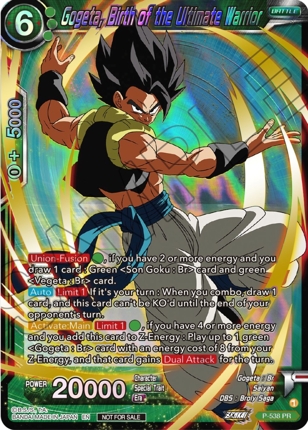 Gogeta, Birth of the Ultimate Warrior (Championship Selection Pack 2023 Vol.2) (Gold-Stamped Shatterfoil) (P-538) [Tournament Promotion Cards] | Gauntlet Hobbies - Angola