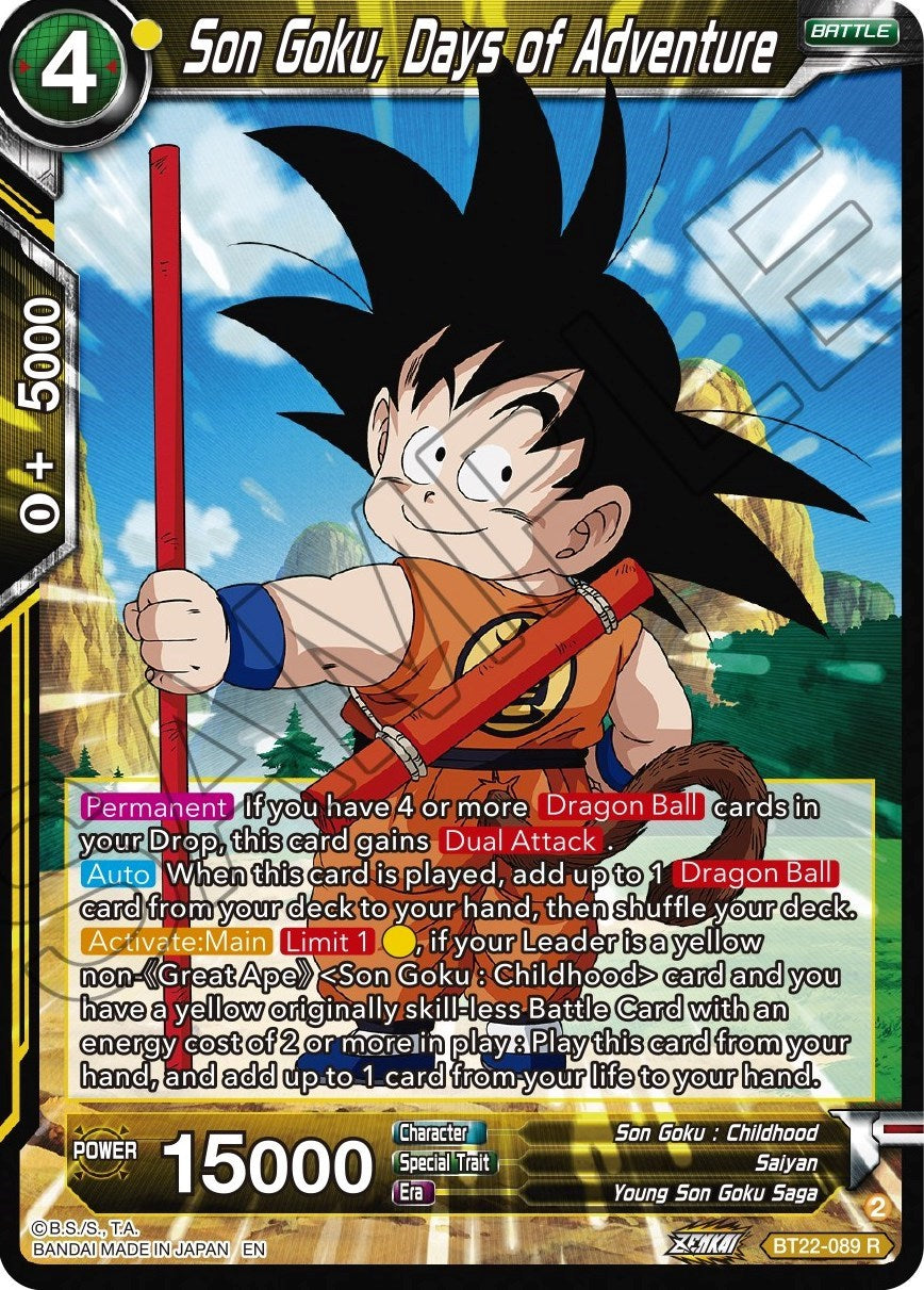 Son Goku, Days of Adventure (BT22-089) [Critical Blow] | Gauntlet Hobbies - Angola