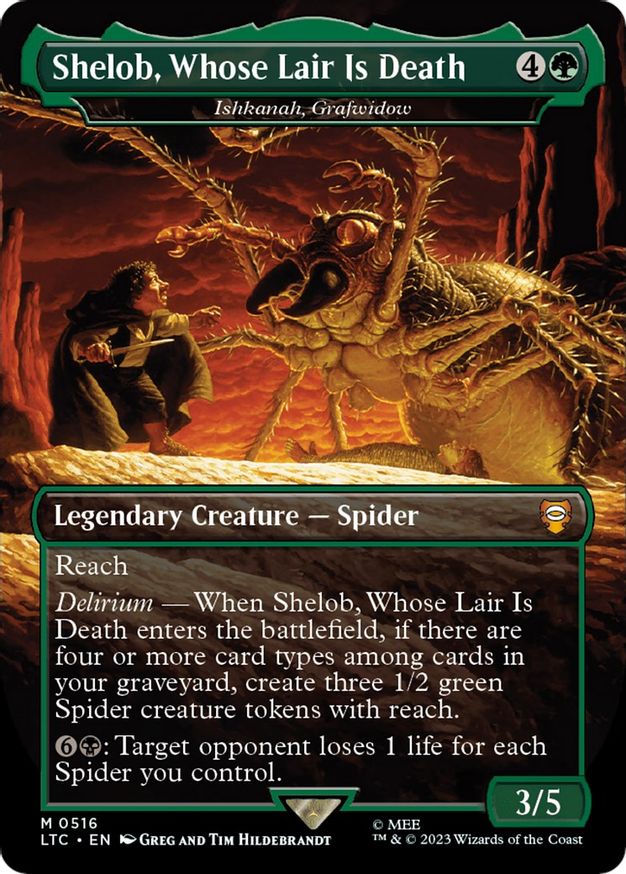 Shelob, Whose Lair Is Death - Ishkanah, Grafwidow (Borderless) [The Lord of the Rings: Tales of Middle-Earth Commander] | Gauntlet Hobbies - Angola