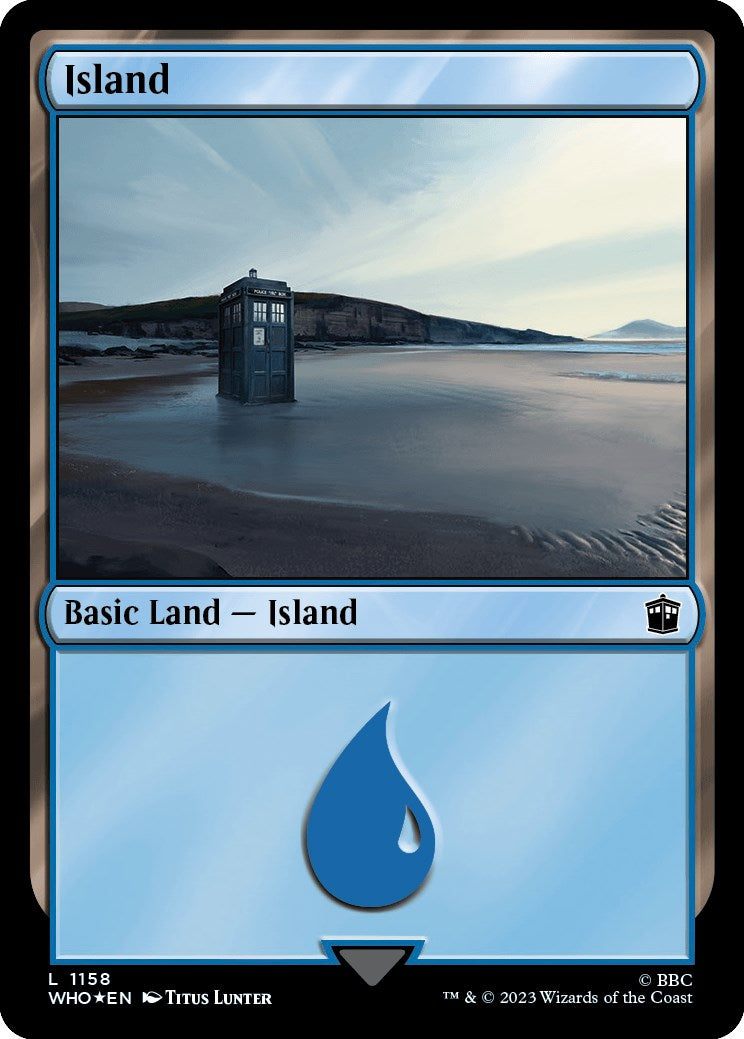 Island (1158) (Surge Foil) [Doctor Who] | Gauntlet Hobbies - Angola
