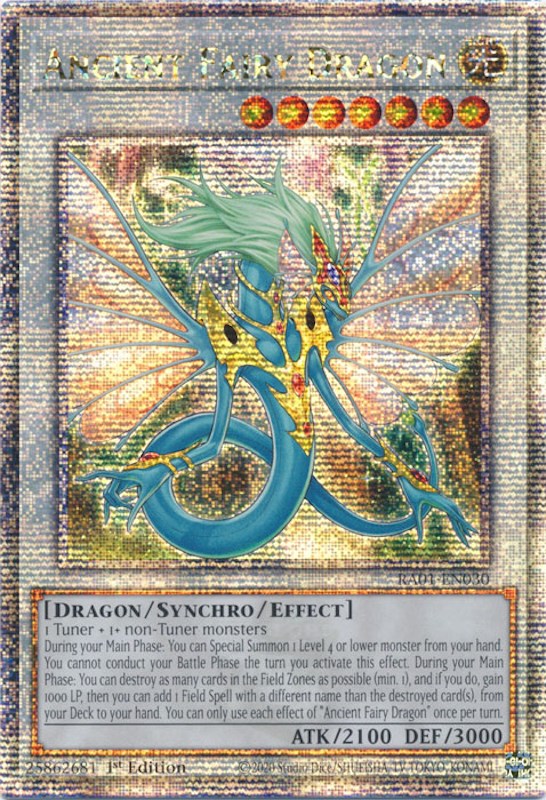 Ancient Fairy Dragon [RA01-EN030] Quarter Century Secret Rare | Gauntlet Hobbies - Angola