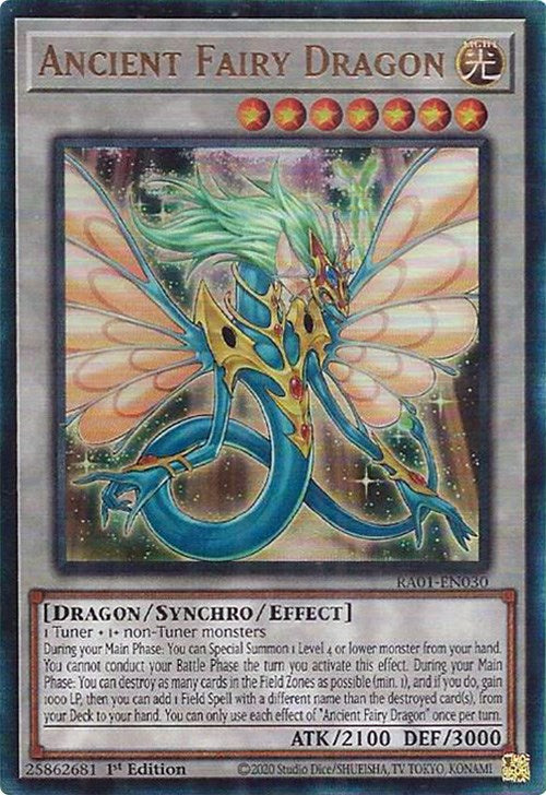 Ancient Fairy Dragon [RA01-EN030] Prismatic Ultimate Rare | Gauntlet Hobbies - Angola