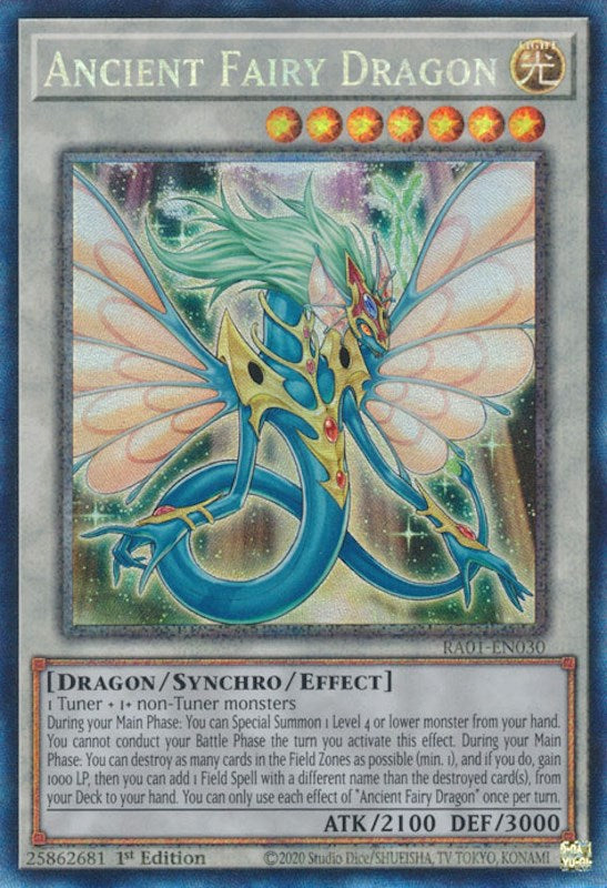 Ancient Fairy Dragon [RA01-EN030] Prismatic Collector's Rare | Gauntlet Hobbies - Angola