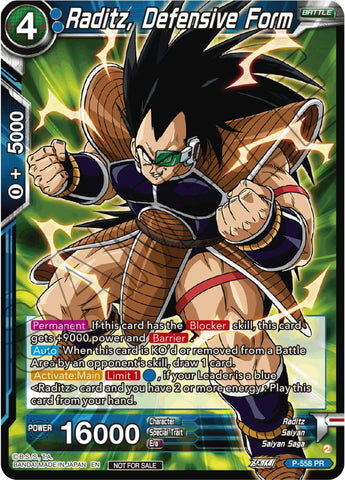 Raditz, Defensive Form (Zenkai Series Tournament Pack Vol.6) (P-558) [Tournament Promotion Cards]