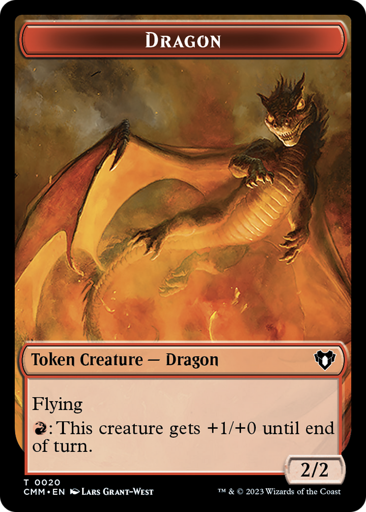 Dragon Token (20) [Commander Masters Tokens] | Gauntlet Hobbies - Angola