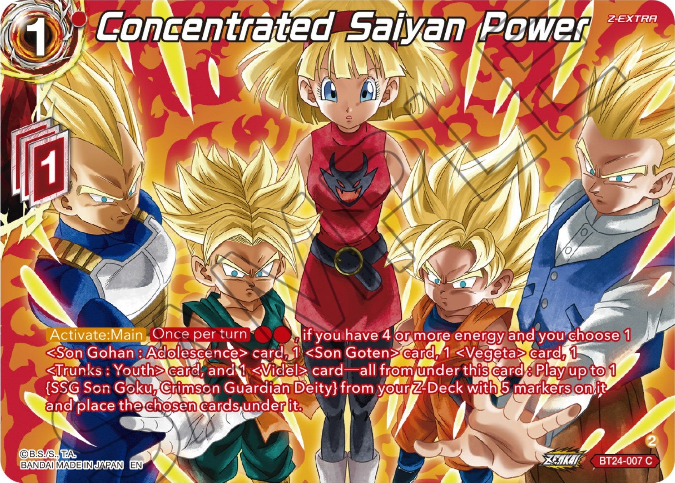 Concentrated Saiyan Power (Collector Booster) (BT24-007) [Beyond Generations] | Gauntlet Hobbies - Angola