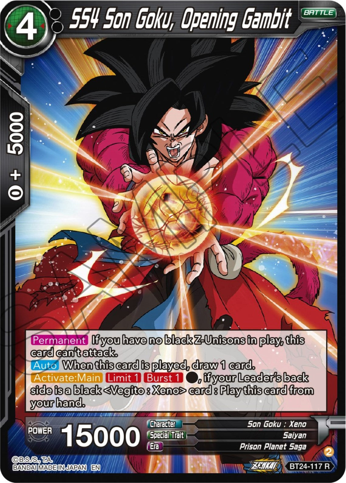 SS4 Son Goku, Opening Gambit (BT24-117) [Beyond Generations] | Gauntlet Hobbies - Angola