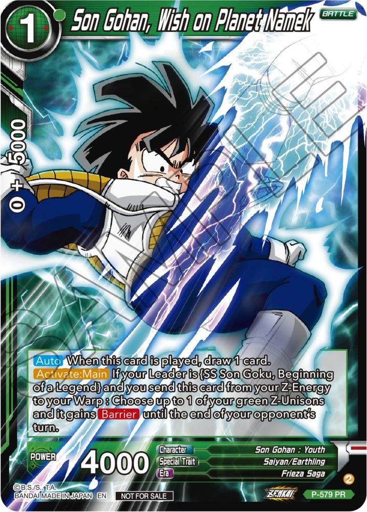 Son Gohan, Wish on Planet Namek (Zenkai Series Tournament Pack Vol.7) (P-579) [Tournament Promotion Cards]