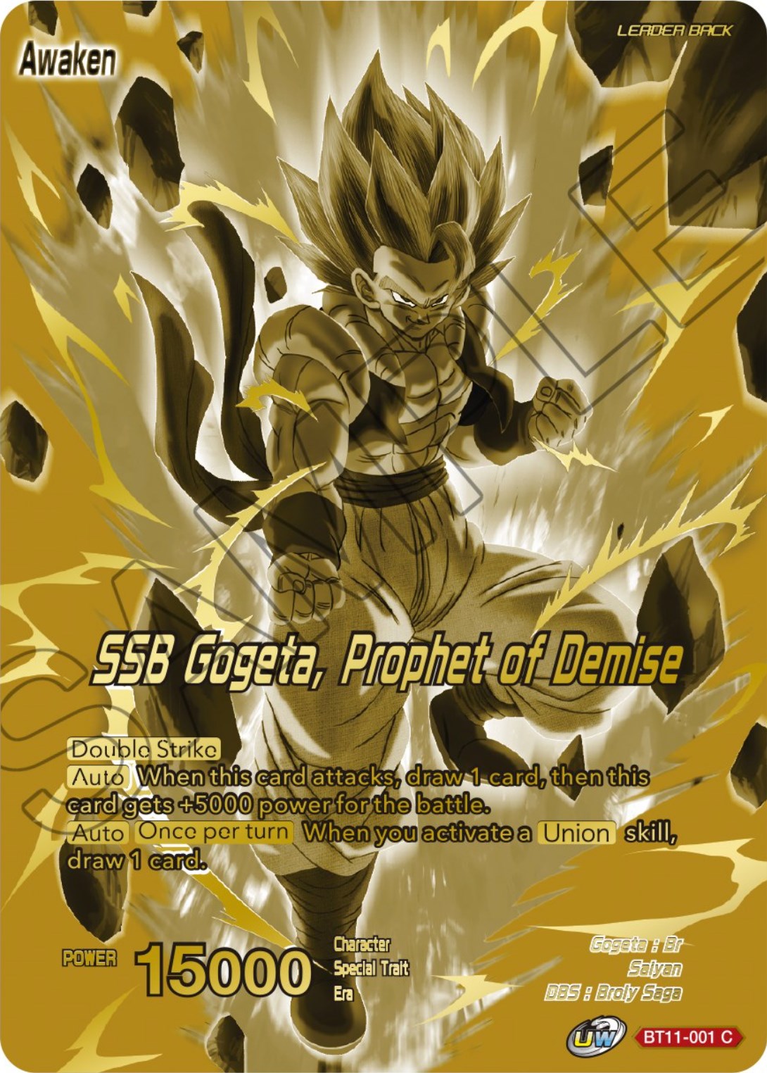Gogeta // SSB Gogeta, Prophet of Demise (Championship Golden Card 2024 Vol.1) (BT11-001) [Tournament Promotion Cards] | Gauntlet Hobbies - Angola