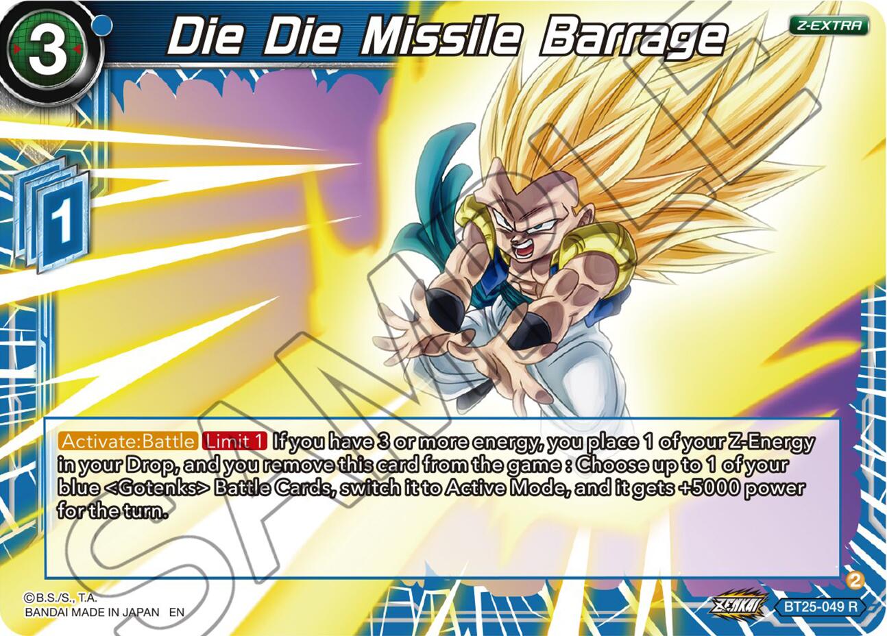 Die Die Missile Barrage (BT25-049) [Legend of the Dragon Balls] | Gauntlet Hobbies - Angola