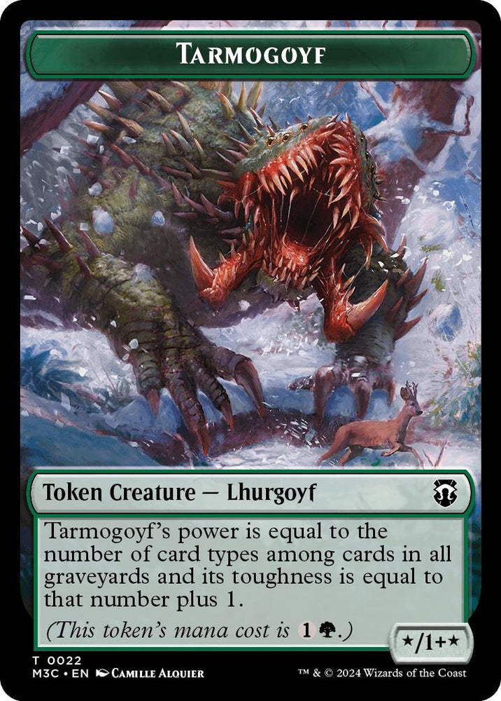 Tarmogoyf // Saproling Double-Sided Token [Modern Horizons 3 Commander Tokens]