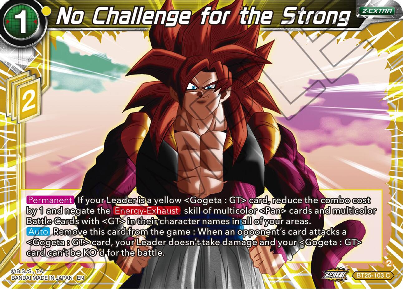 No Challenge for the Strong (BT25-103 C) [Legend of the Dragon Balls] | Gauntlet Hobbies - Angola