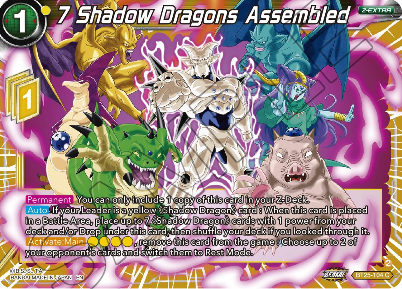 7 Shadow Dragons Assembled (BT25-104) [Legend of the Dragon Balls] | Gauntlet Hobbies - Angola