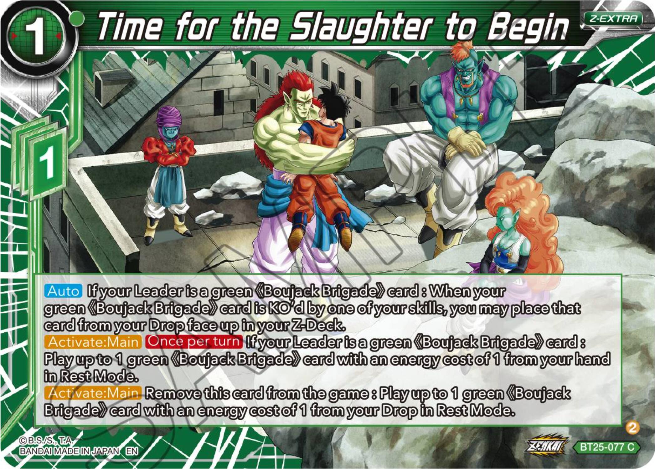 Time for the Slaughter to Begin (BT25-077) [Legend of the Dragon Balls] | Gauntlet Hobbies - Angola
