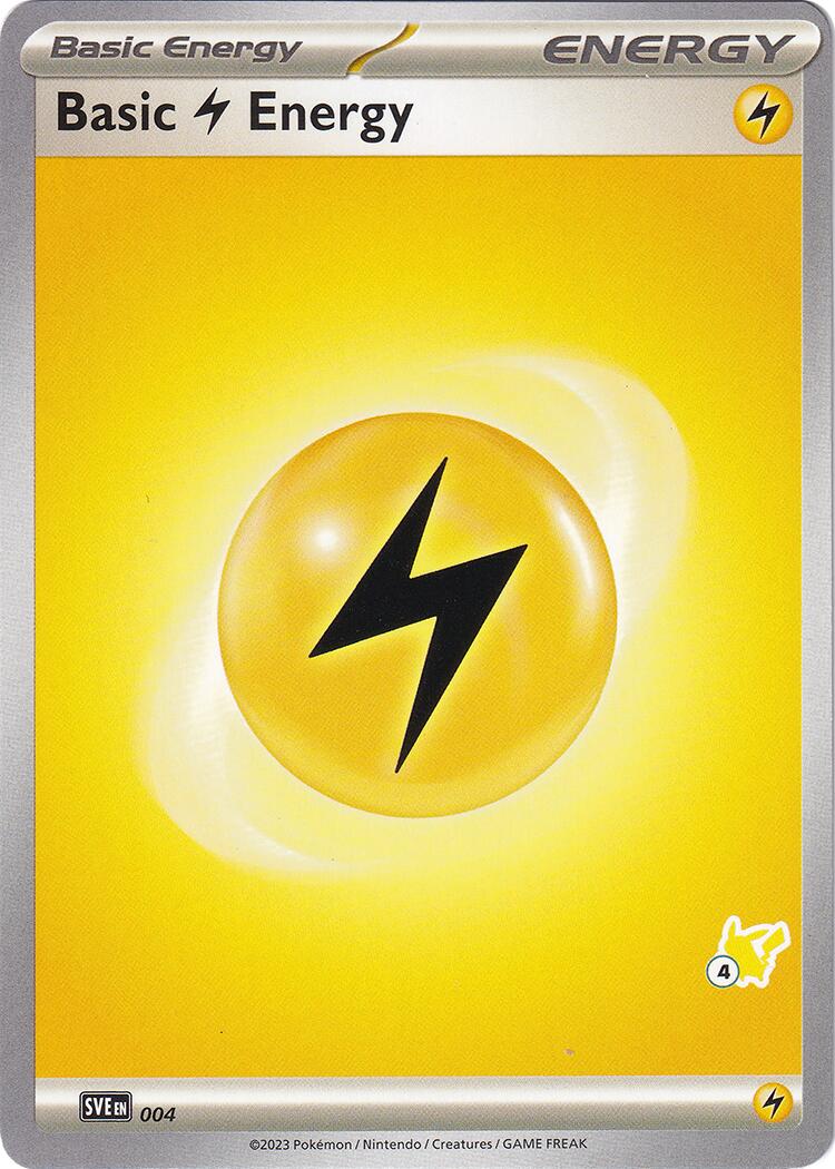 Basic Lightning Energy (004) (Pikachu Stamp #4) [Battle Academy 2024] | Gauntlet Hobbies - Angola