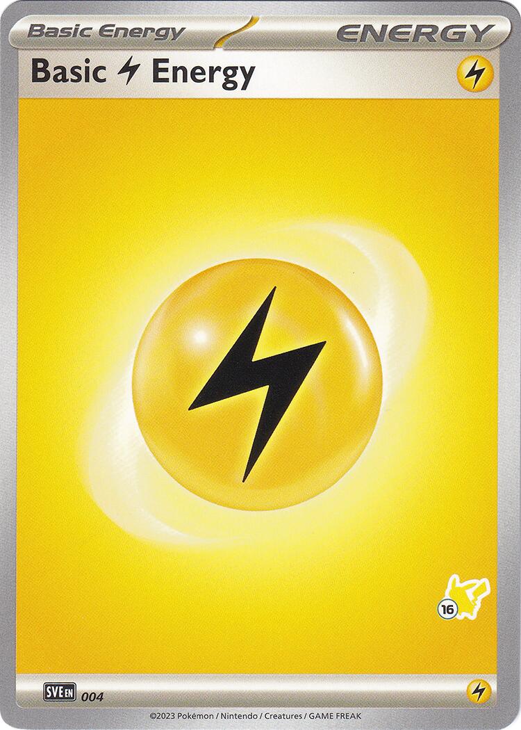 Basic Lightning Energy (004) (Pikachu Stamp #16) [Battle Academy 2024] | Gauntlet Hobbies - Angola