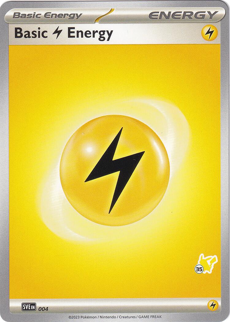 Basic Lightning Energy (004) (Pikachu Stamp #35) [Battle Academy 2024] | Gauntlet Hobbies - Angola