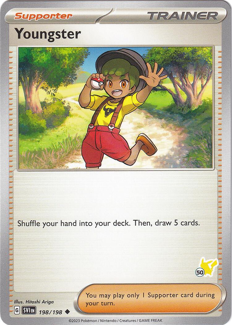 Youngster (198/198) (Pikachu Stamp #50) [Battle Academy 2024] | Gauntlet Hobbies - Angola