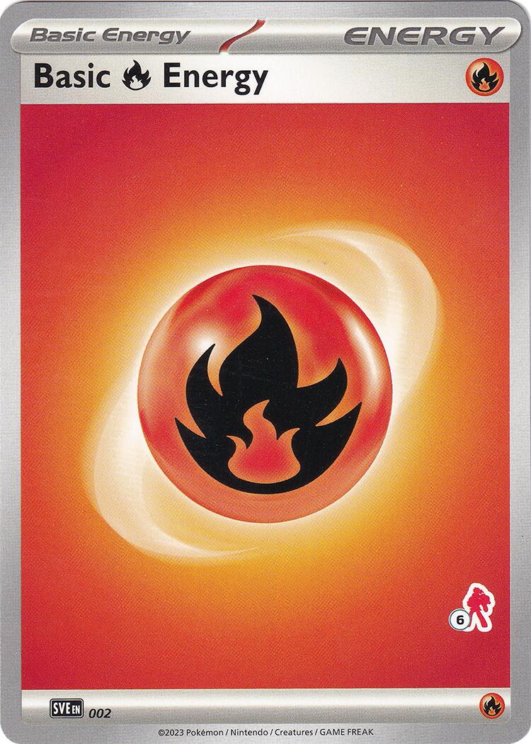 Basic Fire Energy (002) (Armarouge Stamp #6) [Battle Academy 2024] | Gauntlet Hobbies - Angola