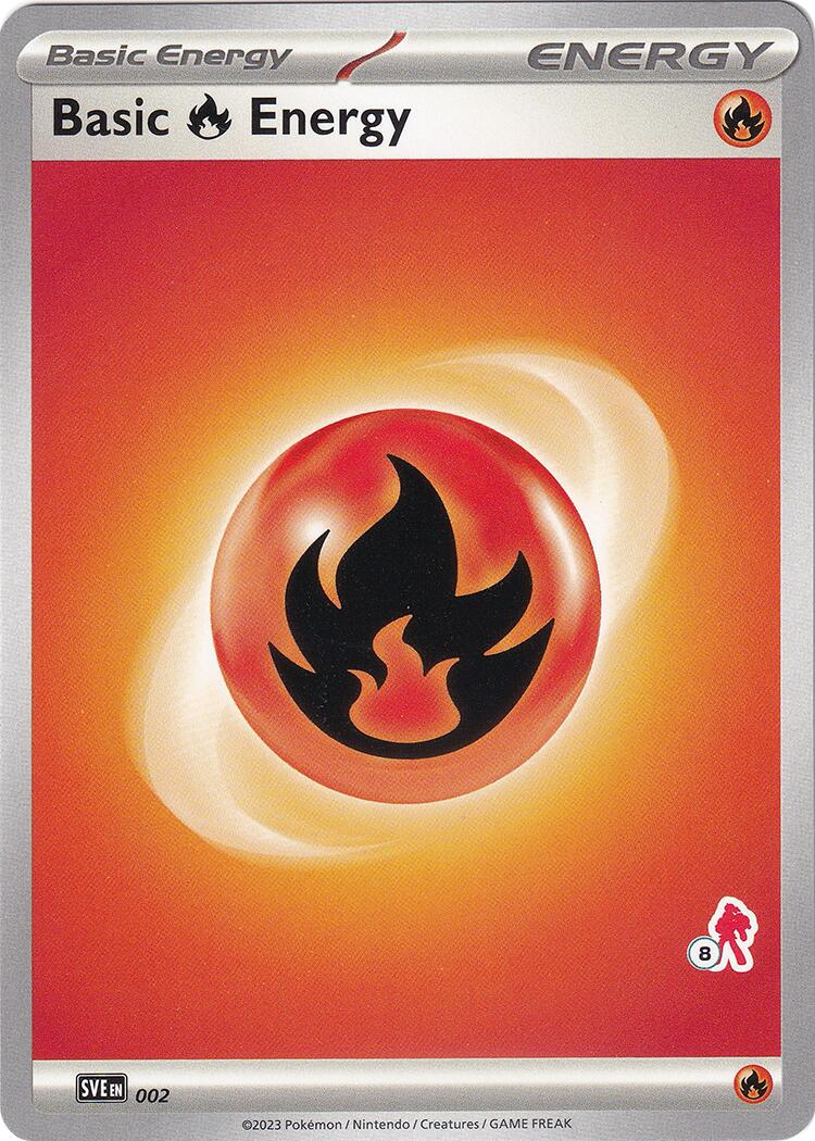 Basic Fire Energy (002) (Armarouge Stamp #8) [Battle Academy 2024] | Gauntlet Hobbies - Angola