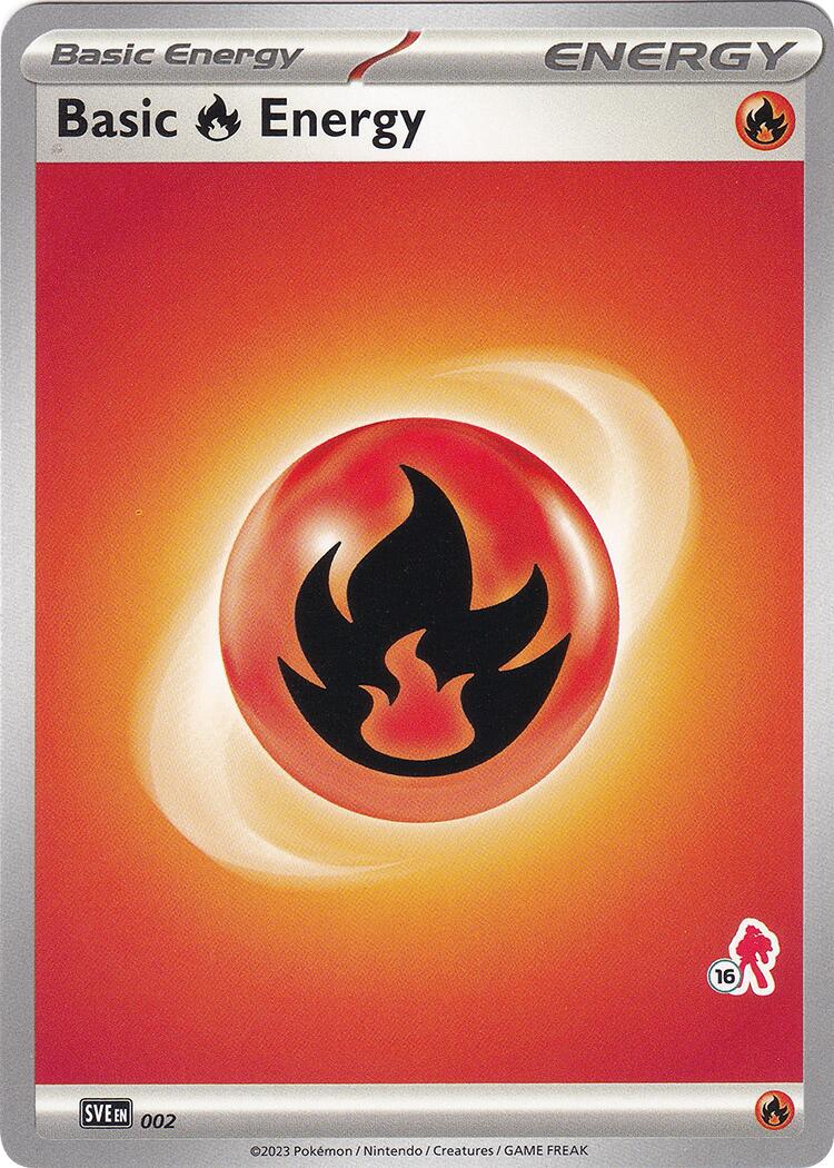 Basic Fire Energy (002) (Armarouge Stamp #16) [Battle Academy 2024] | Gauntlet Hobbies - Angola